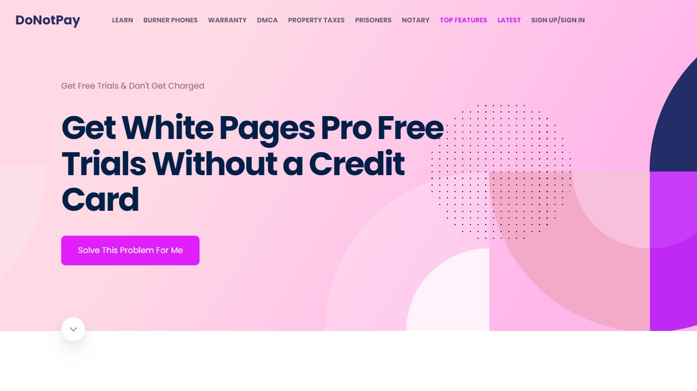 Get White Pages Pro Free Trials Without a Credit Card - DoNotPay